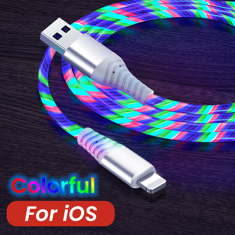 Fast Charging And Luminous Mobile Phone Data Cable