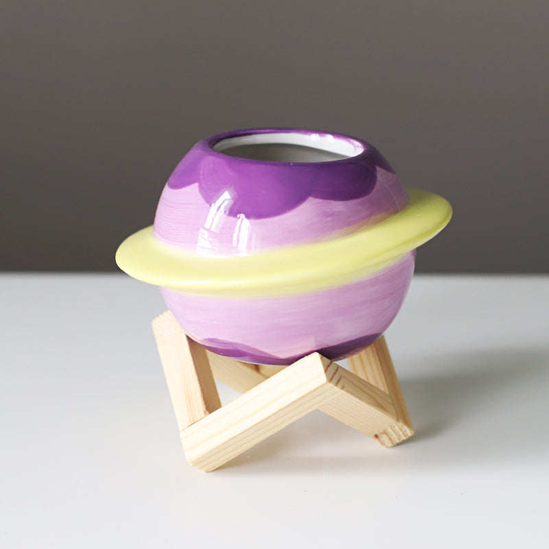 Creative Planet Shape Ceramic Flower Pot