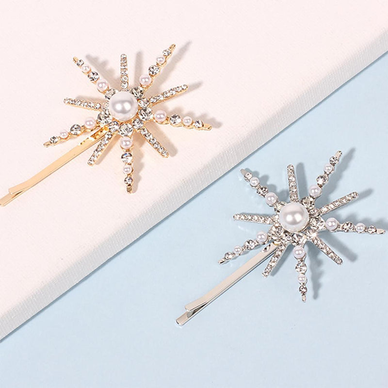 Strass-Clip in Form eines sechsstrahligen Sterns