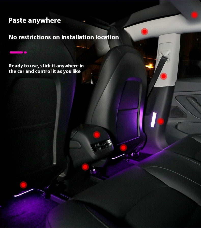 Car Atmosphere Light Car Interior Retrofitting Wireless Magnetic Led Atmosphere Light