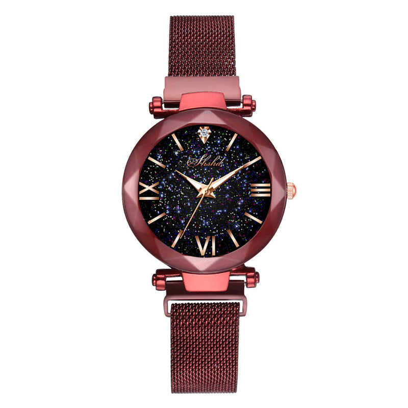 Pulseira magnética preguiçosa para relógio de quartzo estrelado