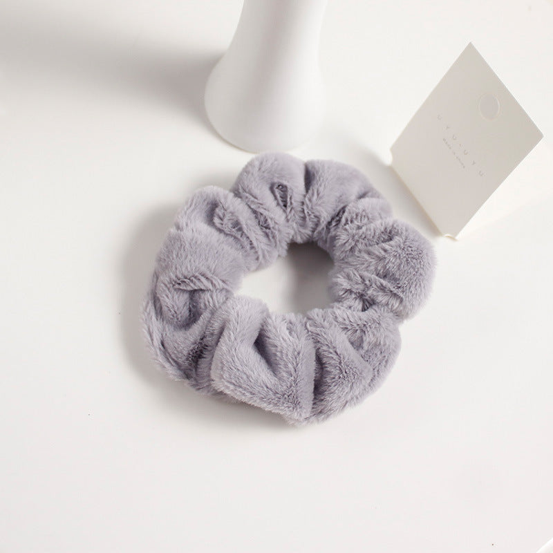 Elástico de cabelo tipo "scrunchie" grande e fofo estilo feminino