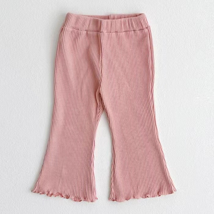 Western Style Bell-bottom Pants Baby Girl Fungus
