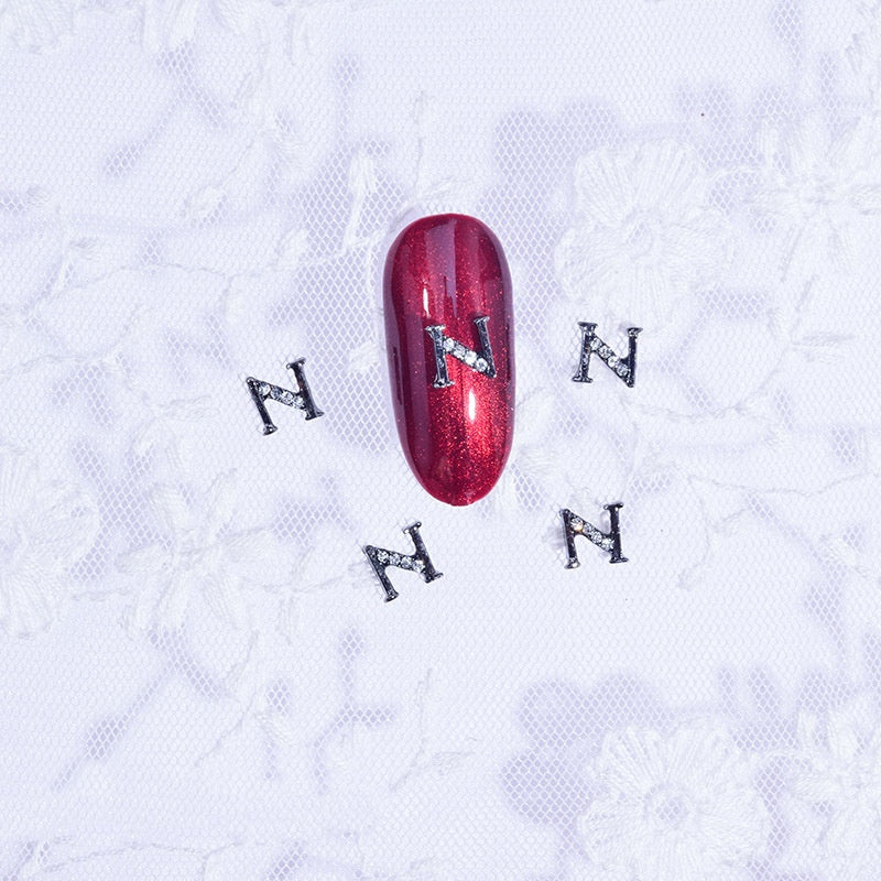 26 Letter Alloy Nail Ornament Nail Crystal