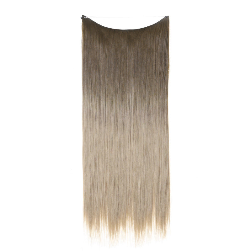 Women's One-piece Adjustable Invisible Straight Multi-color Gradient Hair Extension Fishline