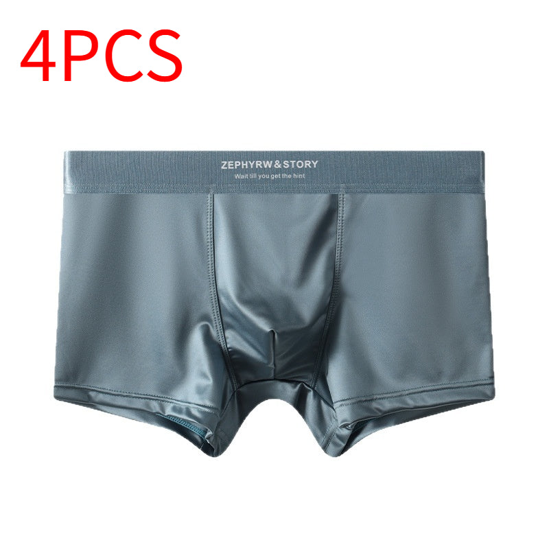 Men's Satin Light Luxury Ice Silk Underwear Summer