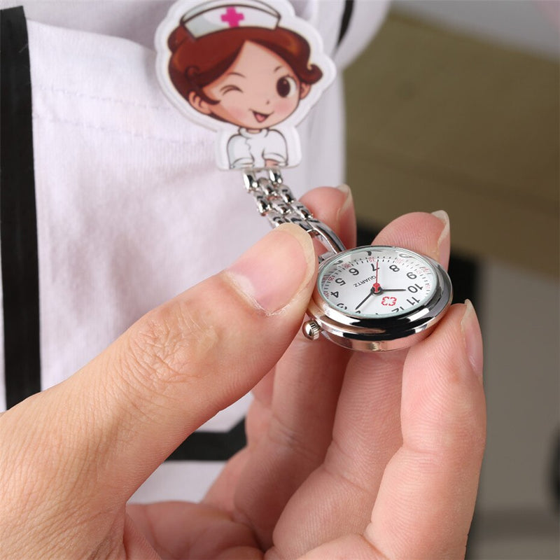 Relógio de bolso enfermeira relógio de cuidados médicos relógio de bolso feminino