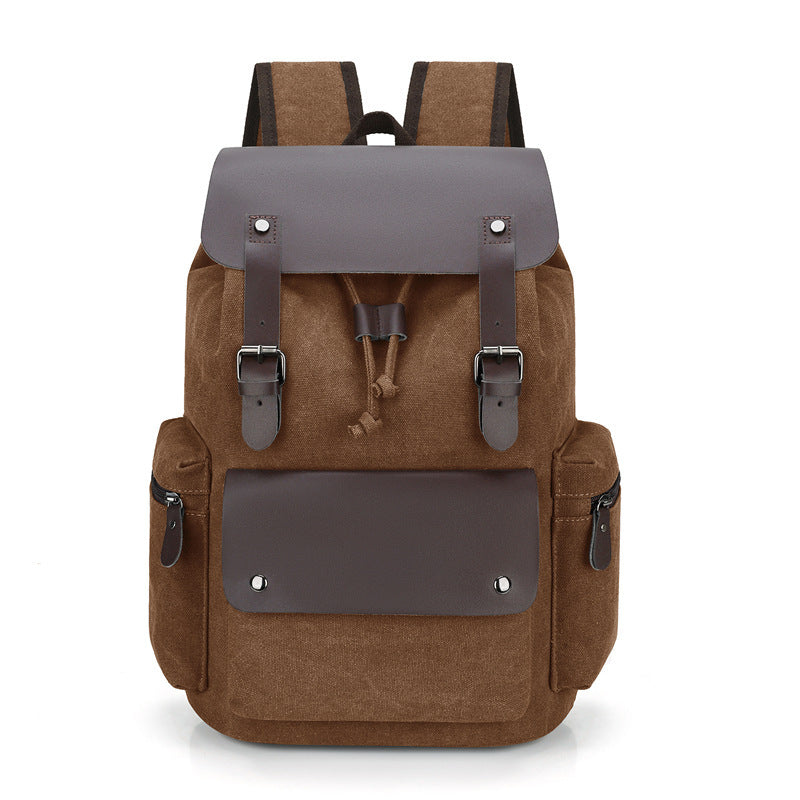 Mochila Retro de Grande Capacidade e Resistente ao Desgaste