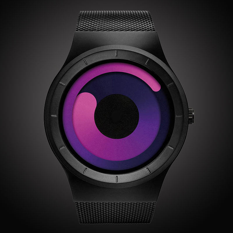Casual Stainless steel Mesh Band Unisex Watch