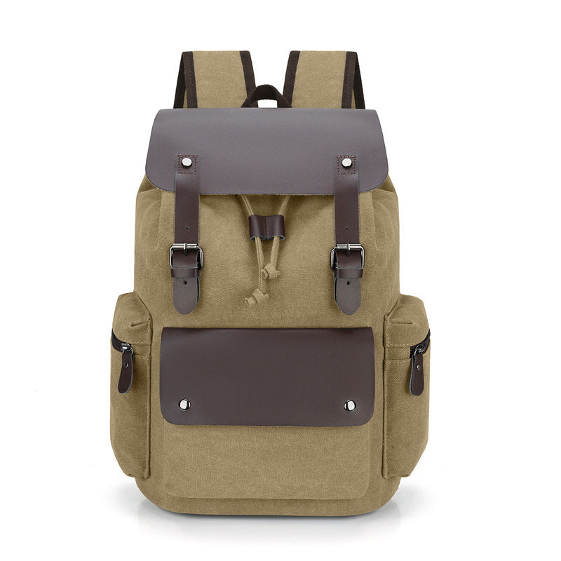 Mochila Retro de Grande Capacidade e Resistente ao Desgaste