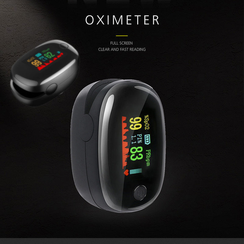 Fingertip Pulse Oximeter - OLED Display Blood Oxygen Saturation & Heart Rate Monitor With Perfusion Index