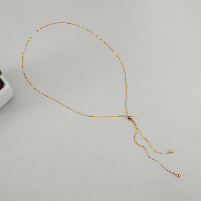 Zipper Necklace Female Three-dimensional Round Snake Steel Ball Clavicle Chain