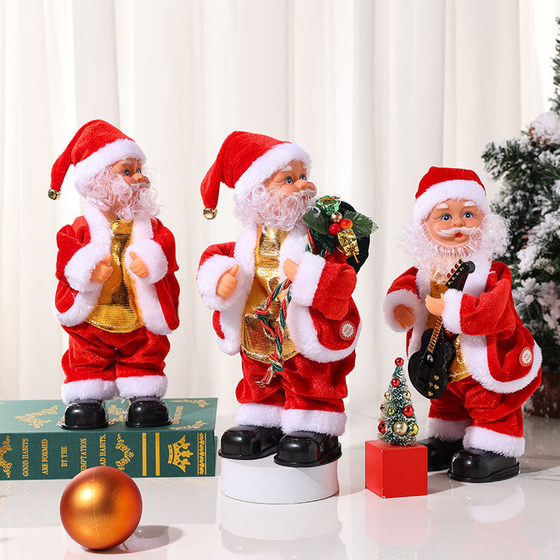 Electric Hip Shaking Play The Guitar With Music Santa Claus Christmas Gift
