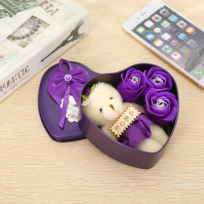 Soap Flower Heart Rose Gift Box
