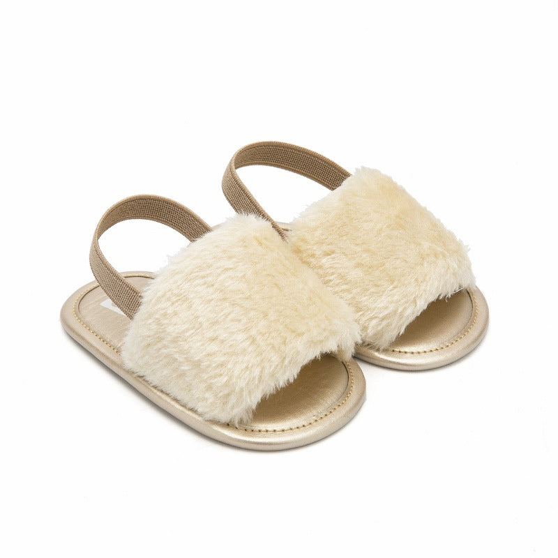 Sapatilhas Casuais Elásticas de Peluche para Menina