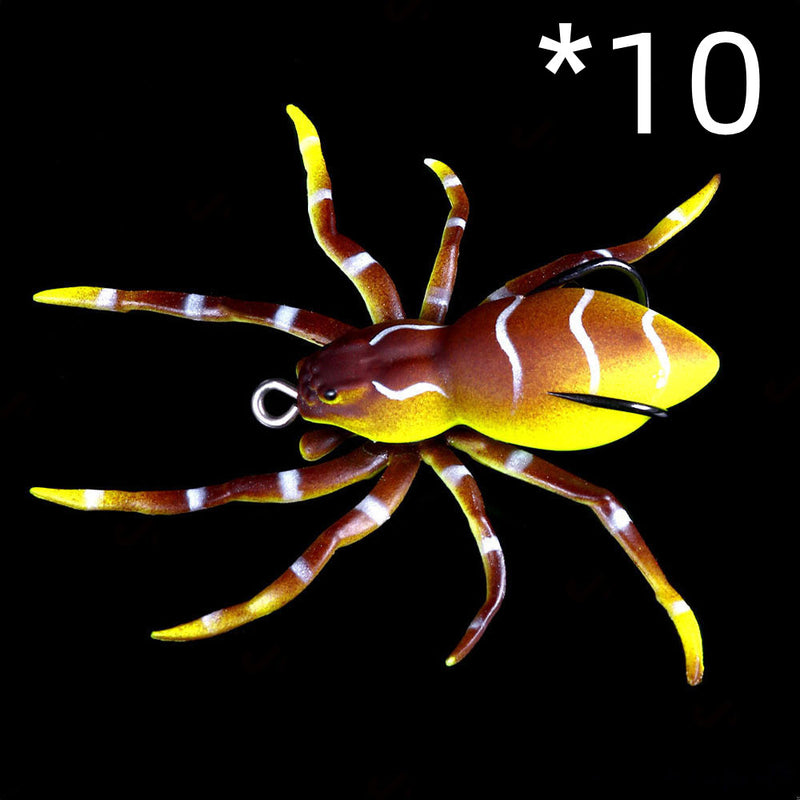 Neuer künstlicher Angelköder 8 cm - 7 g bionischer weicher Froschköder Simulations-Spinnenköder Angelköder Angelausrüstung