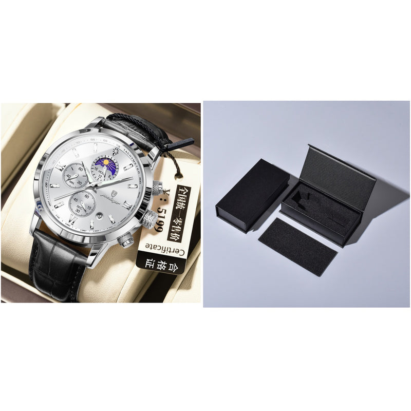 Men's Watch With Moon Phase And Multi-function Chronograph