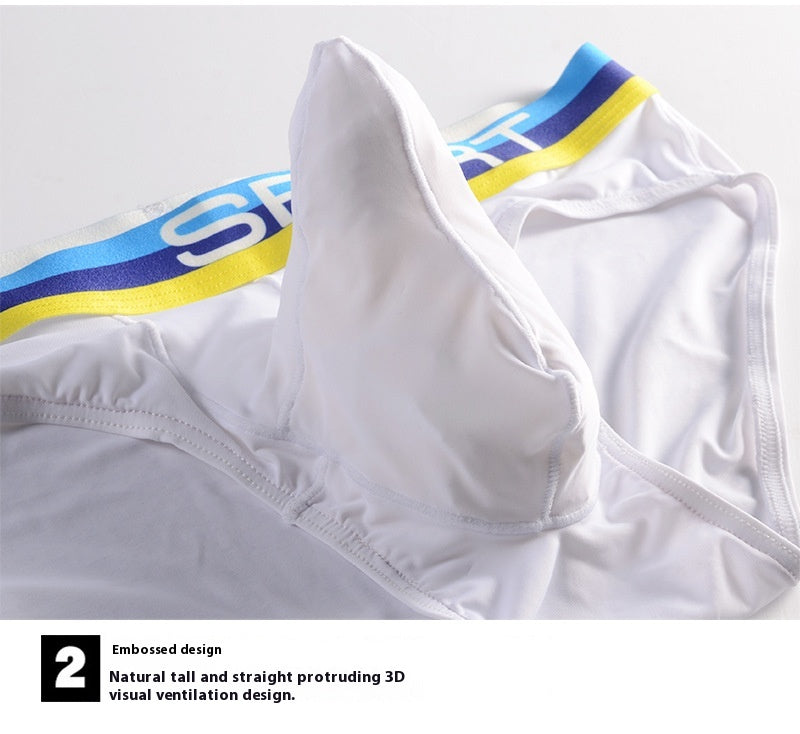 Sexy Three-dimensional Bullet Separation Bag Men's Underwear Panties Nylon Breathable Elastic Ice Silk Fabric