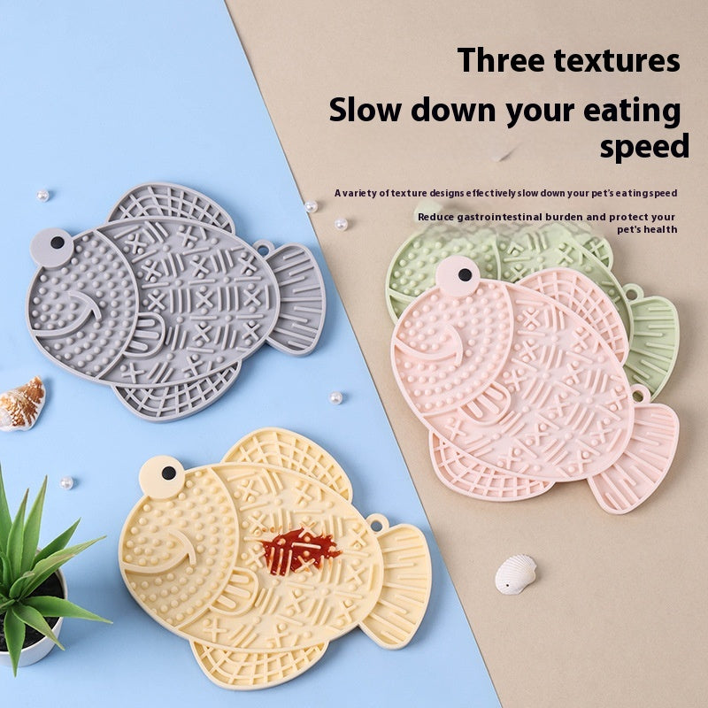 Silicone Pet Slow Food Anti-queda Anti-transbordamento Almofada para lamber cães