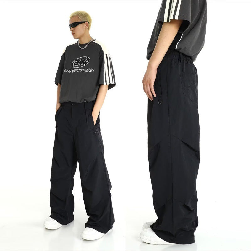American Design Pleated Workwear Casual Pants Men