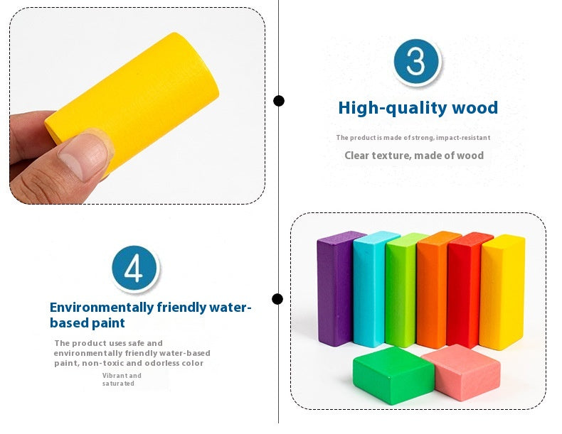 100 Colored Large Particle Building Blocks Children's Wooden Toys