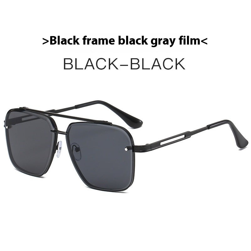 Modische, schlichte Doppelsteg-Sonnenbrille