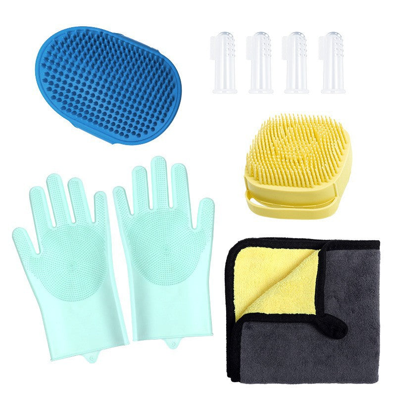 Luvas de Banho para Animais de Estimação Conjunto de Acessórios de Banho para Cães