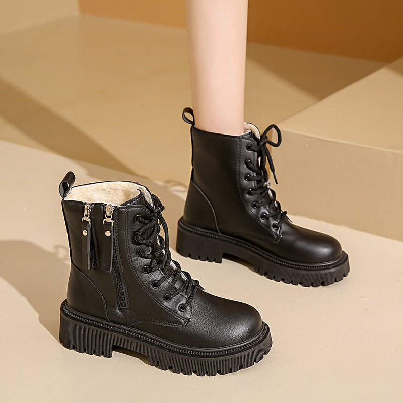 Botas Martin femininas plus size estilo britânico