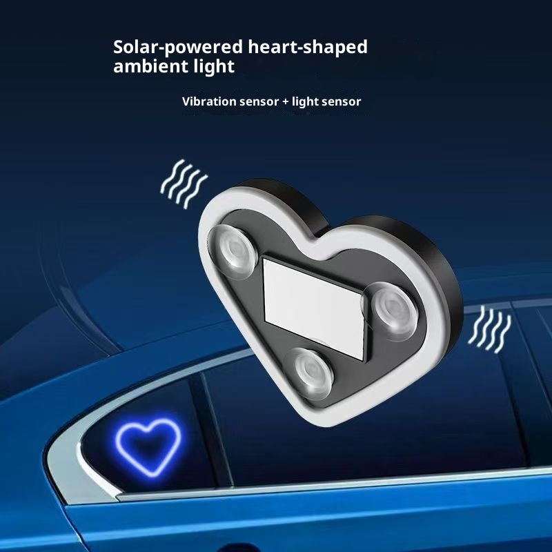 Car Solar Wireless LED Quarter Window Love Light