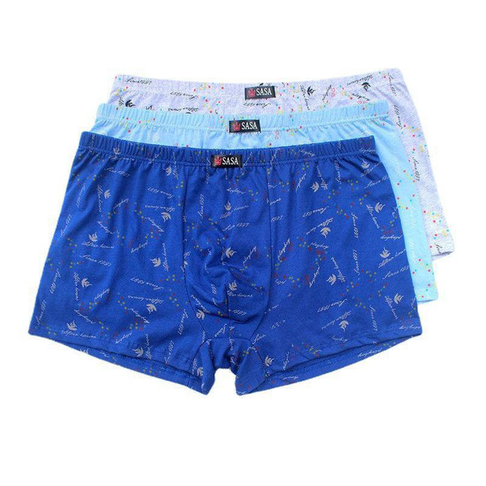 Men's Soil Underpants Cotton 6 Pcs 3 Pcs Boxer Mid Waist