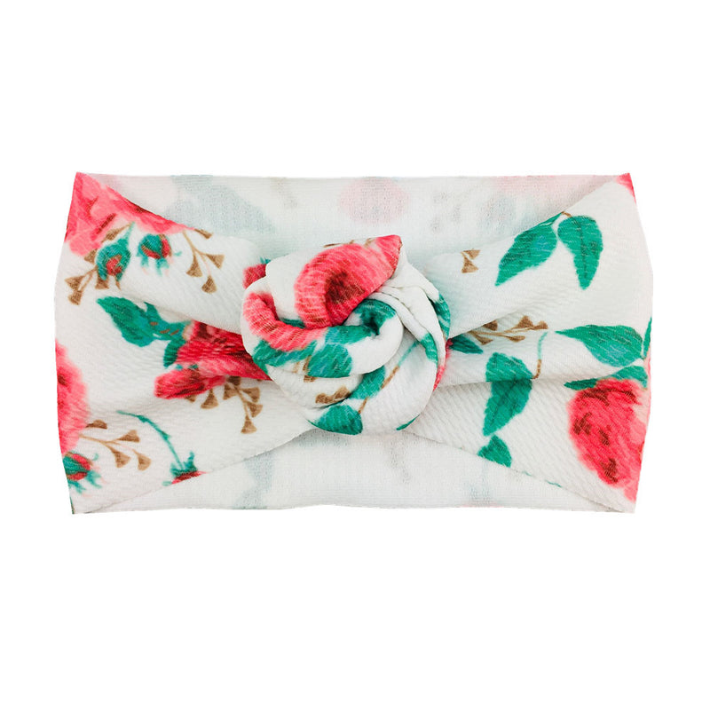 Baby Twill Bubble Rose Flower Headband Instagram-style Childrens Hair Accessory