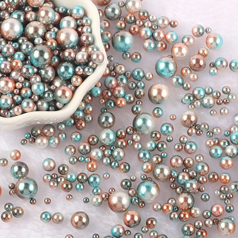 Mixed Size Non-hole Color Plastic Beads DIY Ornament Accessories