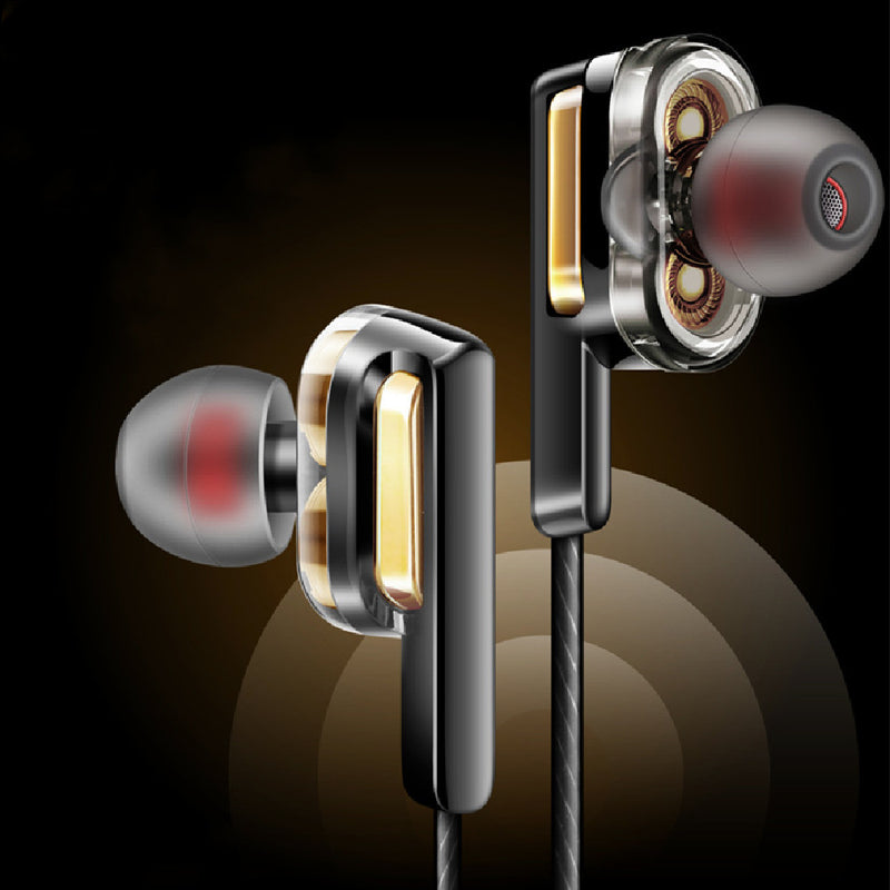Auriculares com Fio Private Model X3, Bobina Móvel Dupla, Reforço Dinâmico de Graves, Música