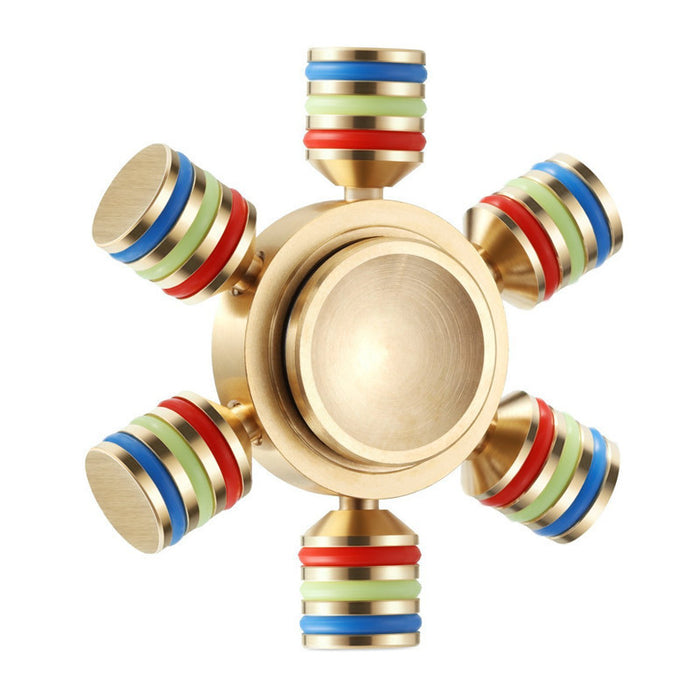 Colorful circle three head six arm gyro