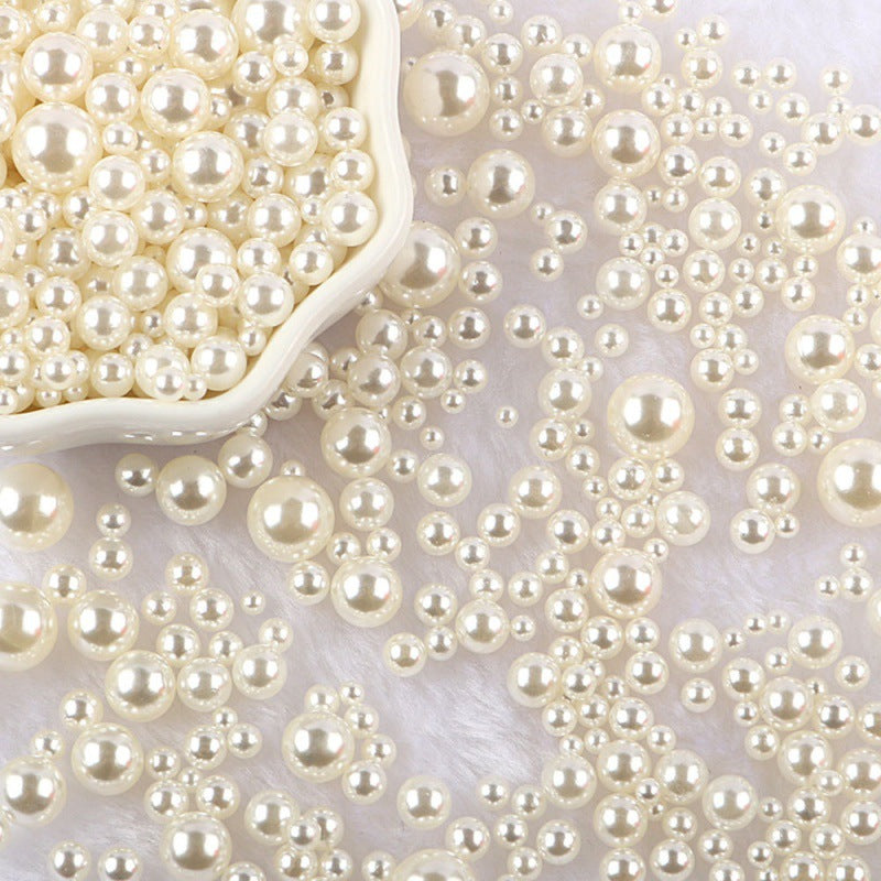 Mixed Size Non-hole Color Plastic Beads DIY Ornament Accessories