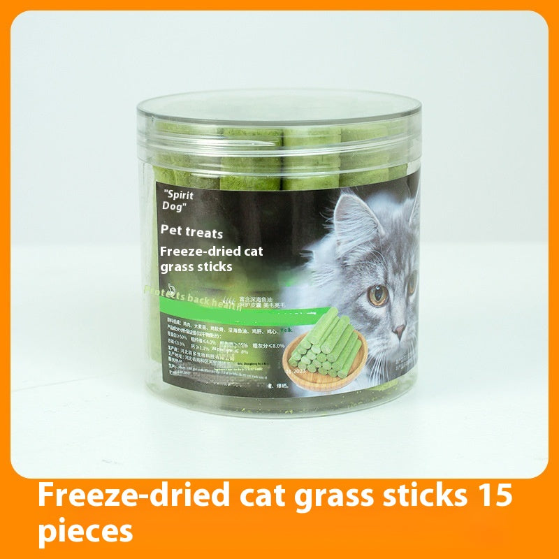Stick de Frango com Erva-Gateira Liofilizado, Removedor de Bolas de Pelo e Stick de Mastigação para Gatos