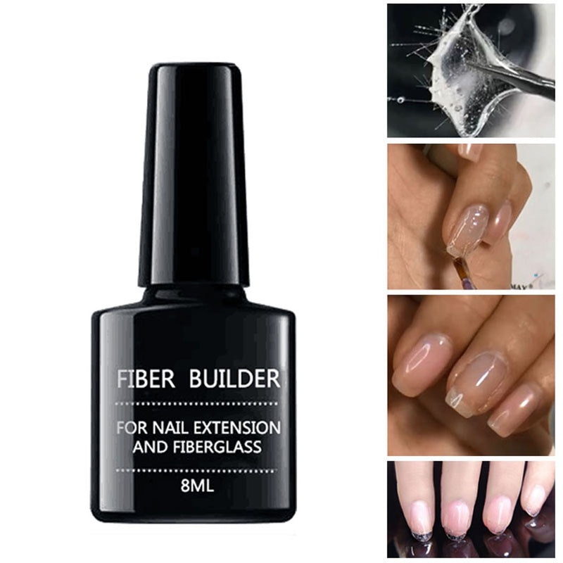 Gel de Construção de Fibra para Unhas, Secagem Rápida, Reparação de Unhas Partidas, Gel UV Soak Off