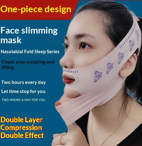 Máscara de Bandagem para Lifting Facial, Redução de Masséter e Refirmação da Pele, Disponível Dia e Noite, Ação Rápida
