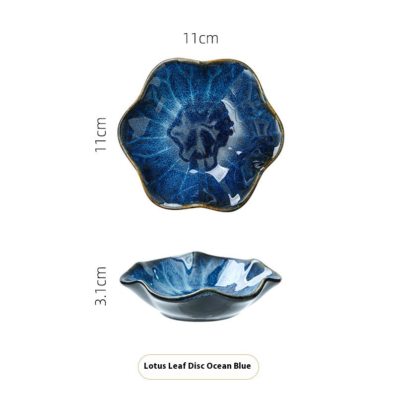 Household Bowl Dish & Plate Ceramic Fambe Tableware