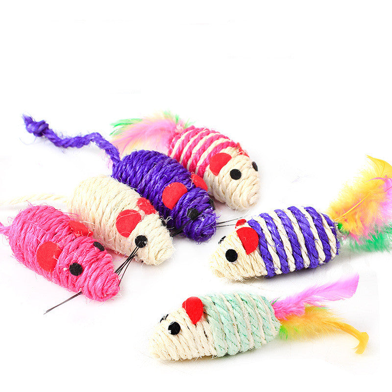 Rato de Brinquedo em Sisal Resistente ao Desgaste para Gatos