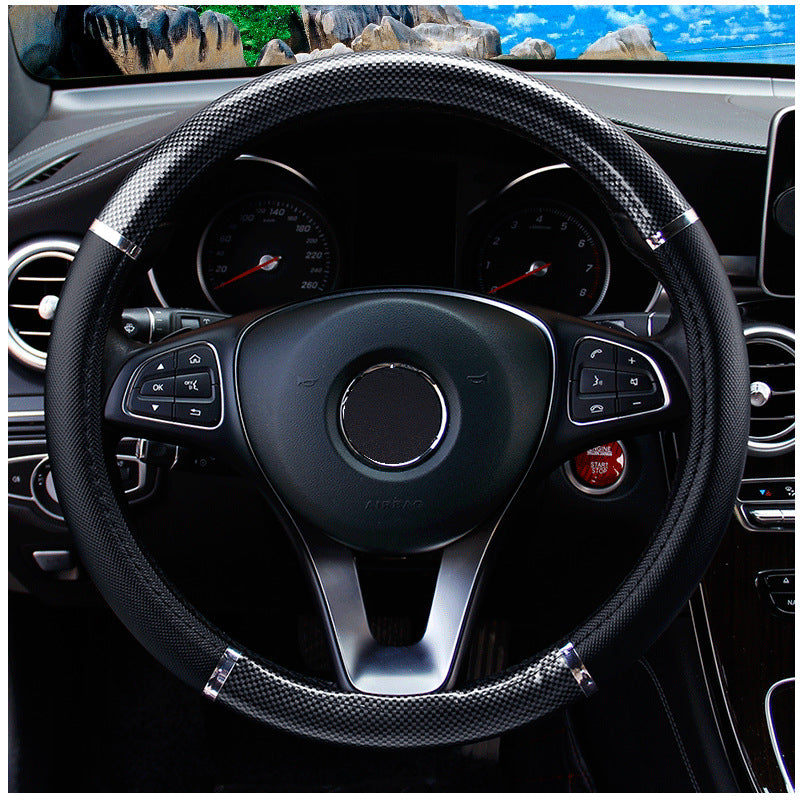 Peach Wood Grain Car Steering Wheel Cover