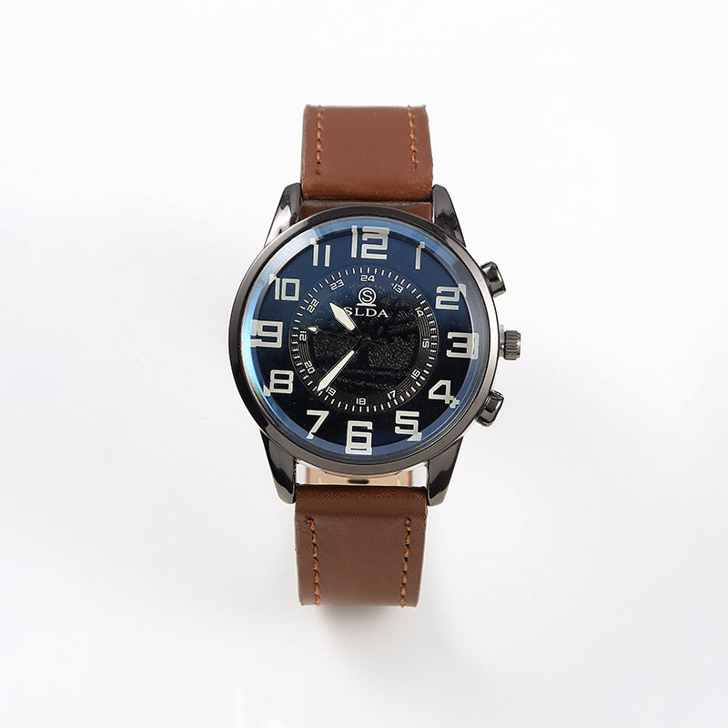Belt Men's Digital Dial Quartz Watch