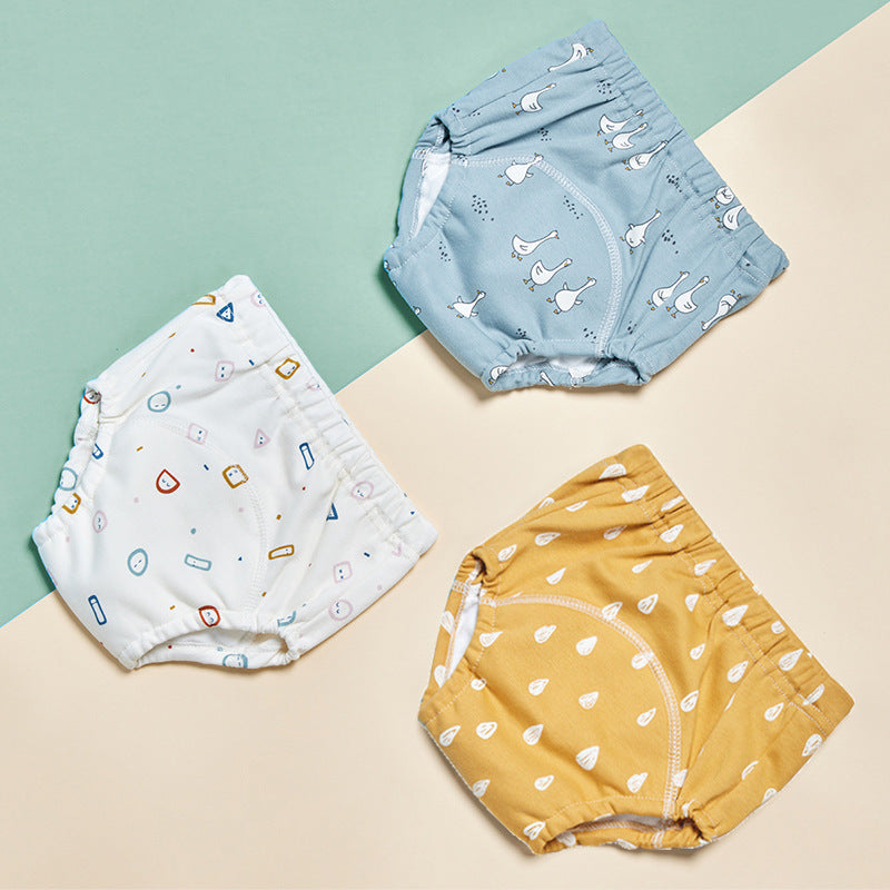 Gauze Baby Training Pants Pure Cotton Breathable 3 Pack