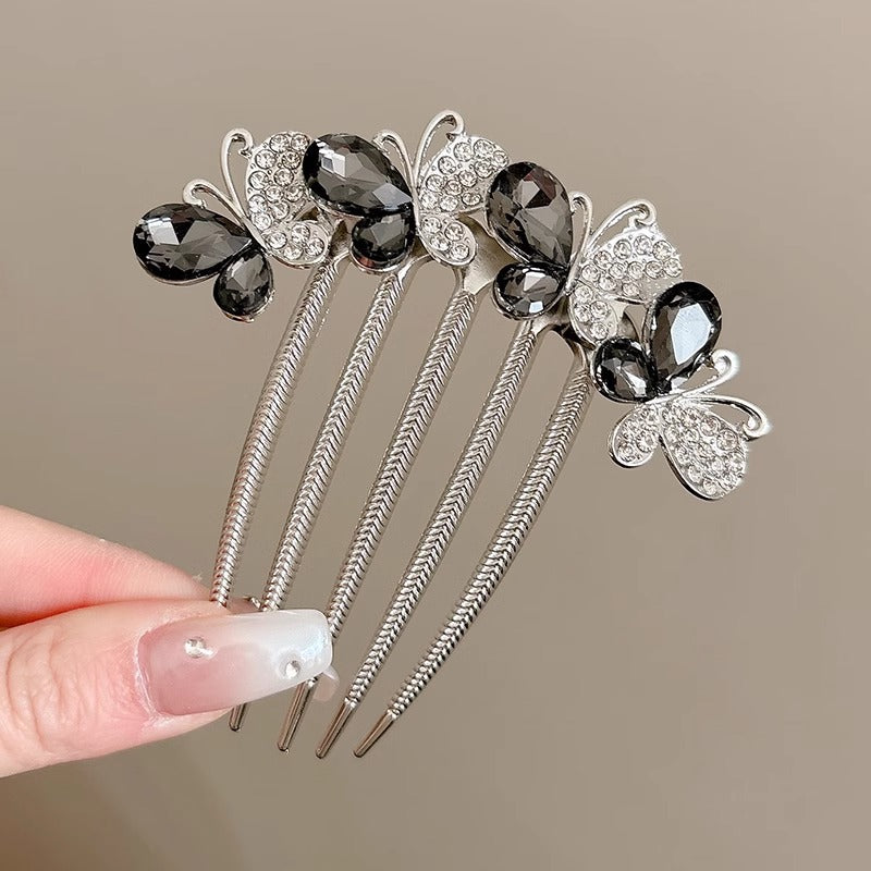 Schmetterlings-Steckkamm mit Strass für Hochsteckfrisuren
