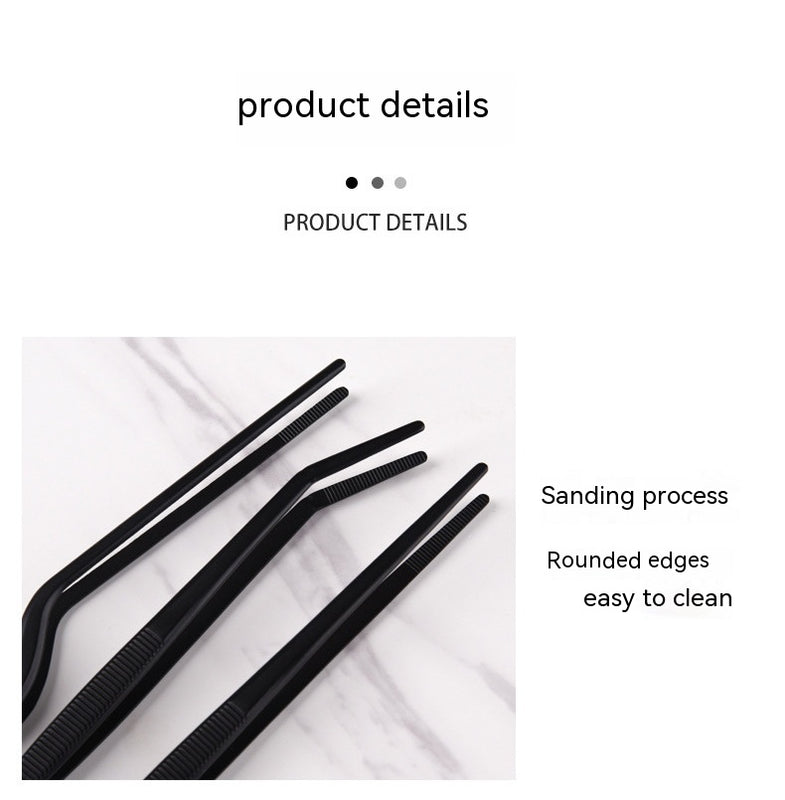 Stainless Steel Barbecue Tongs Outdoor Retro Long-handle Clip Fried Steak Anti-scald Restaurant Kitchen Plate Holder