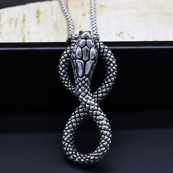 Retro Dark Wind Snake Winding Pendant Personalized Clavicle Chain