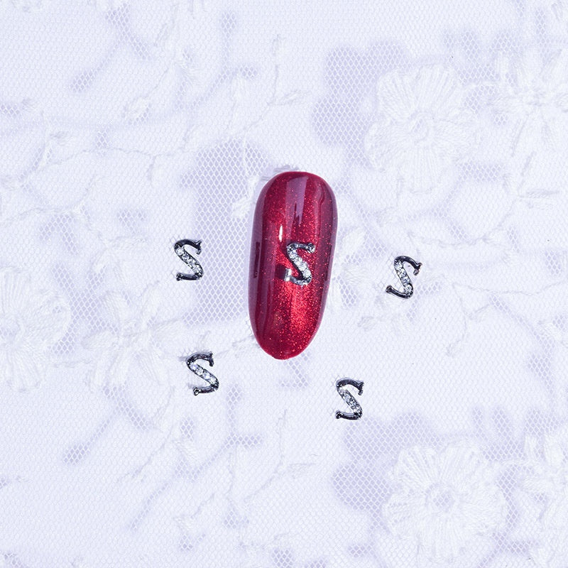 26 Letter Alloy Nail Ornament Nail Crystal
