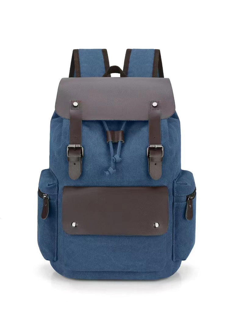 Mochila Retro de Grande Capacidade e Resistente ao Desgaste