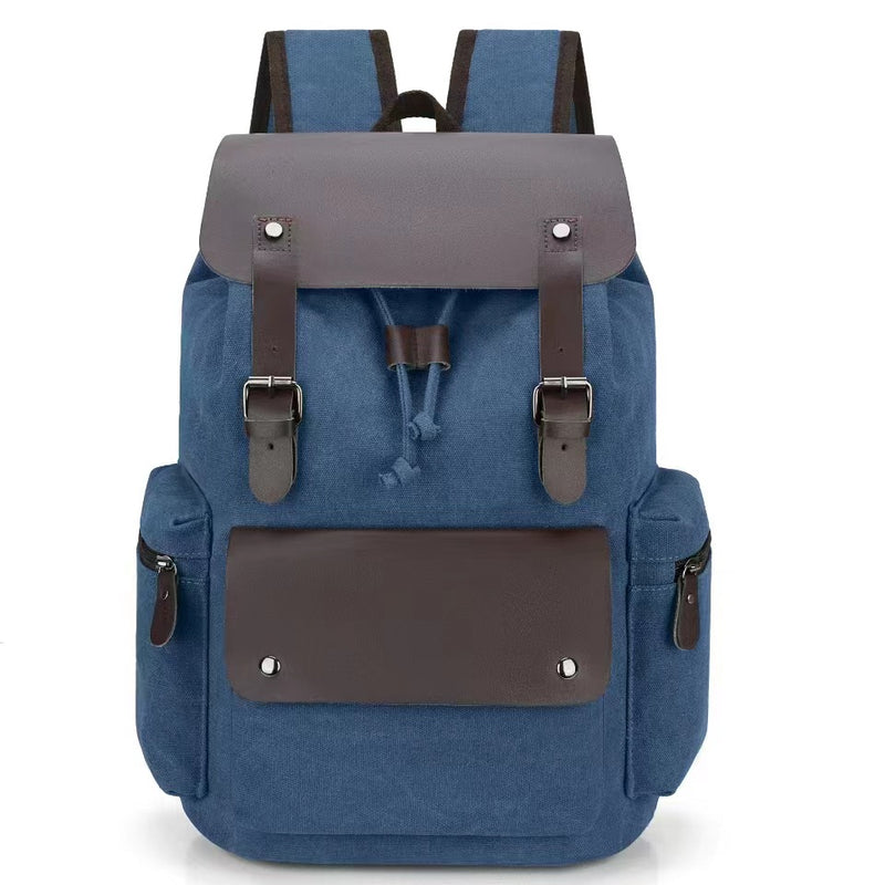 Mochila Retro de Grande Capacidade e Resistente ao Desgaste