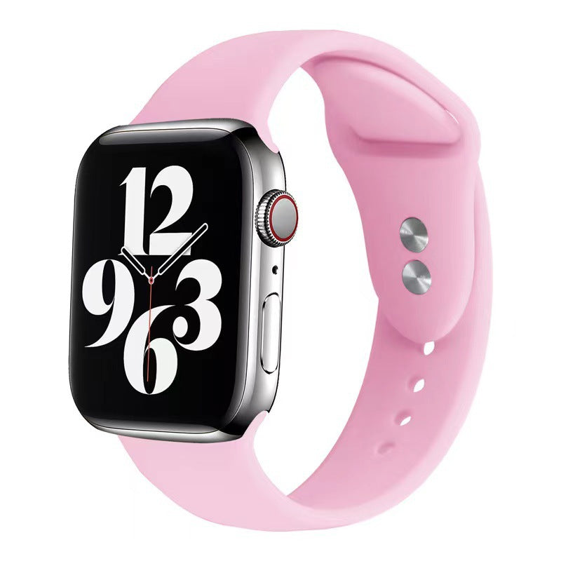 Bracelete de Silicone de Cor Sólida com Fecho de Pinos Duplos para Smartwatch